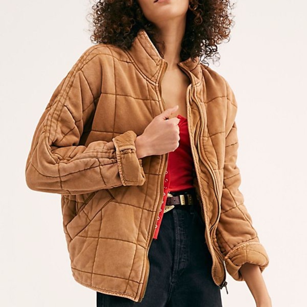 Free People Dolman Quilted Knit Jacket